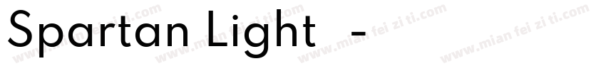 Spartan Light字体字体转换